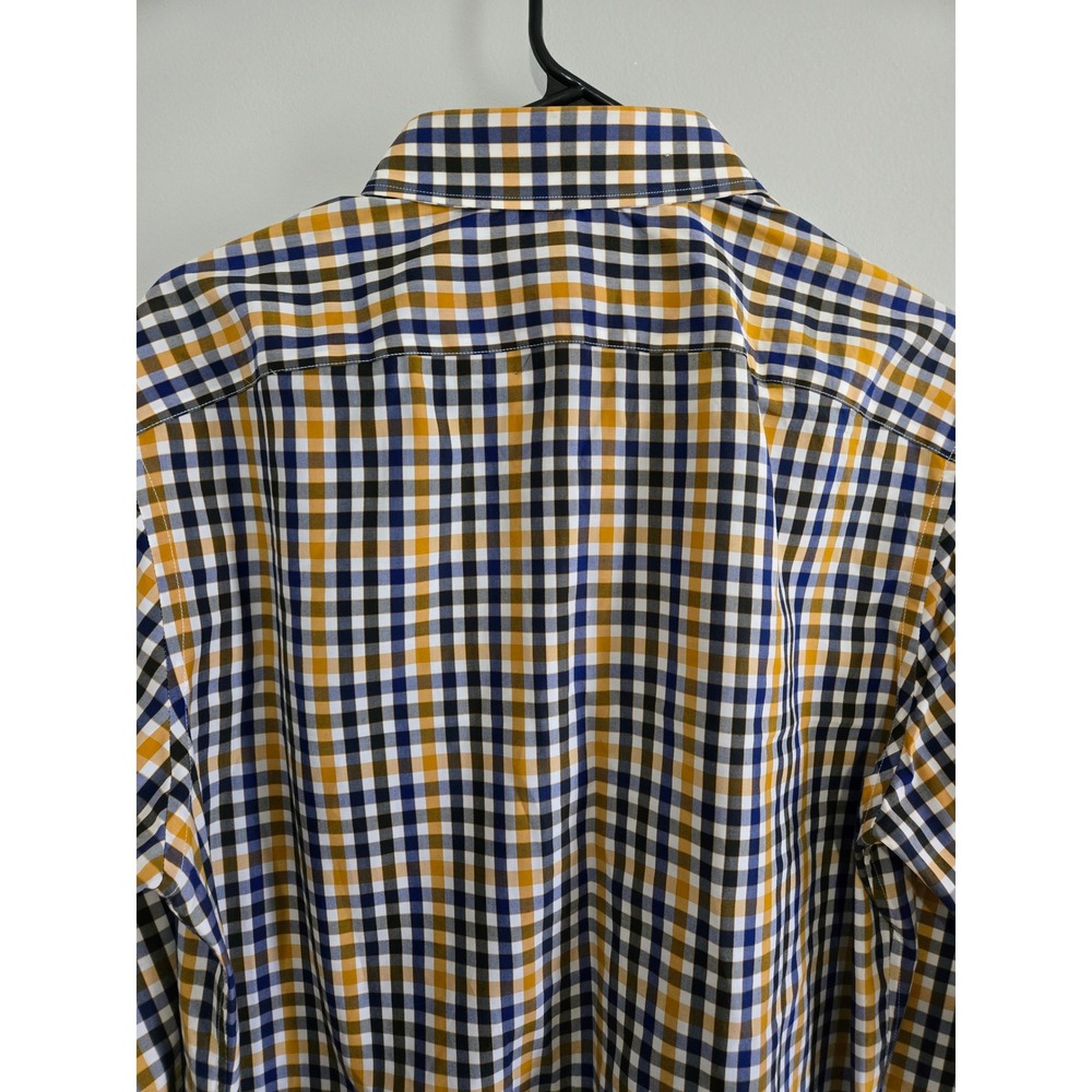 Banana Republic Yellow & Blue Multi-Gingham Button Up | Long Sleeve